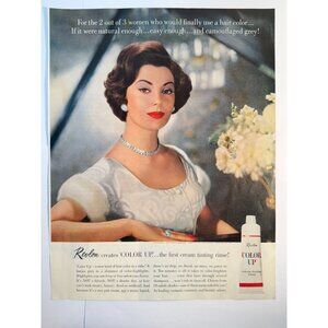 Vintage 1961 Revlon Hair Color Beauty Advertisement Print Ad